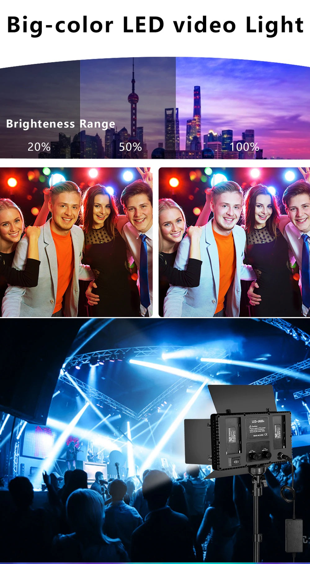 Professional Photo & Video U800 LED Light Kit Professional Photo & Video U800 LED Light Kit